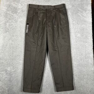 AXIST Dress Pants Mens 38x32 Heather Charcoal New‎ Pleated Cuffed Business